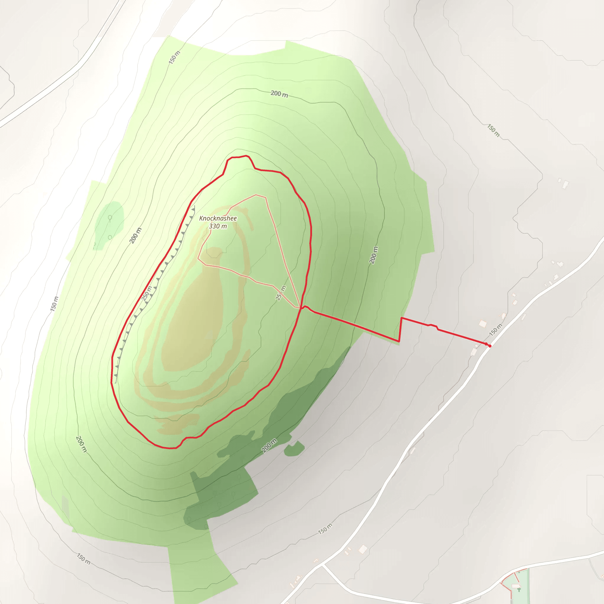 Knocknashee Trail mobile static map