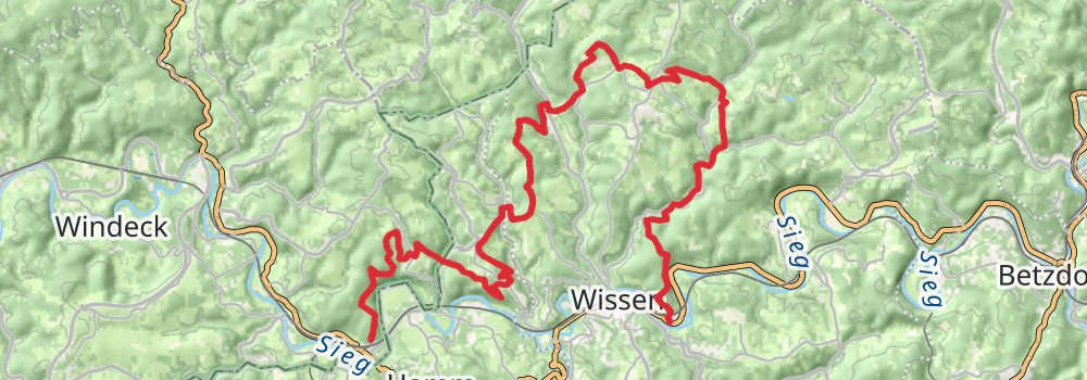 Natursteig Sieg stage 8 Map