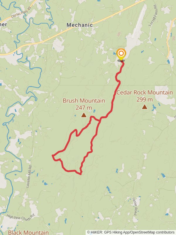 Birkhead Mountain Trail mobile static map