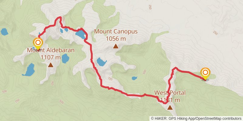 Western Arthur Traverse stage 3 Map