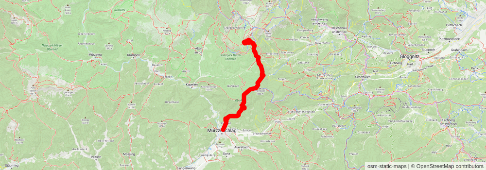 Glacier to Wine North Route Karl Ludwig Haus - Mürzzuschlag stage 3 Map