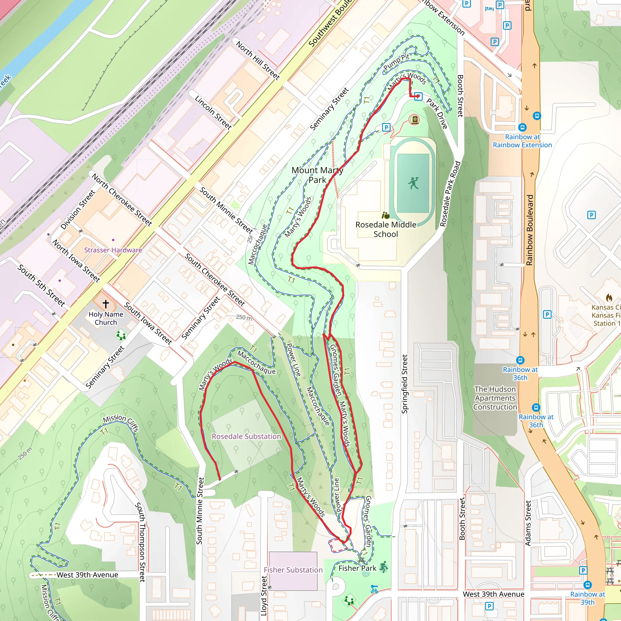 Rozarks Trail mobile static map