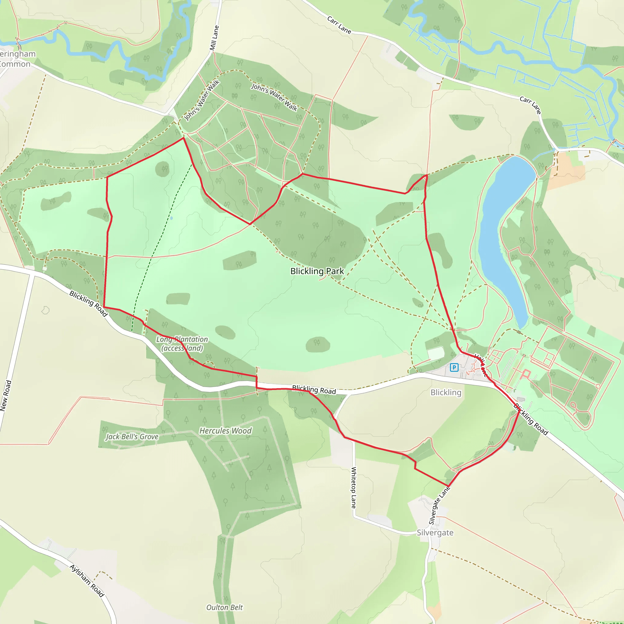 Blickling Estate Walk - Norfolk mobile static map
