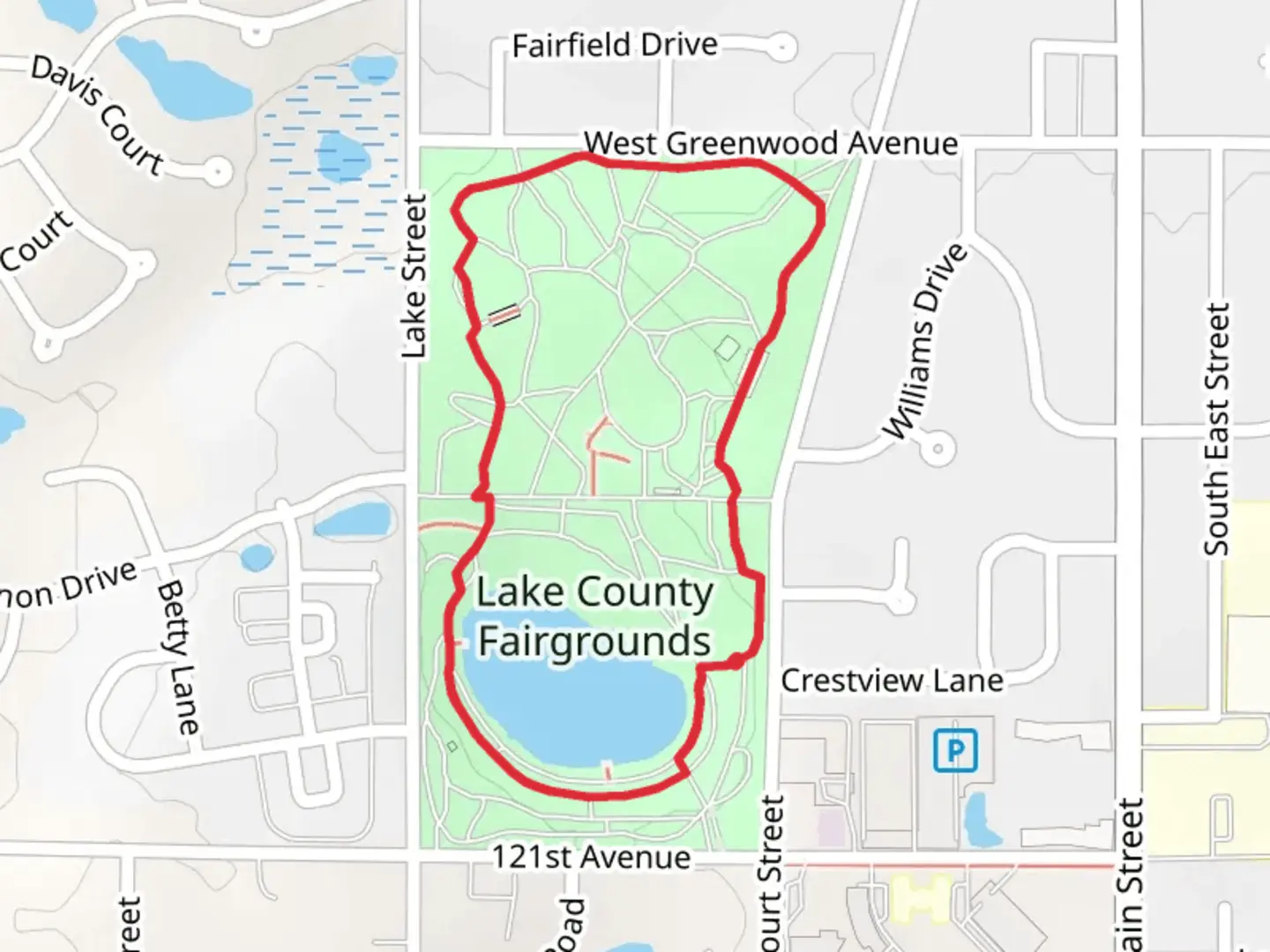 An image depicting the trail Fancher Lake Loop and its surrounding area.