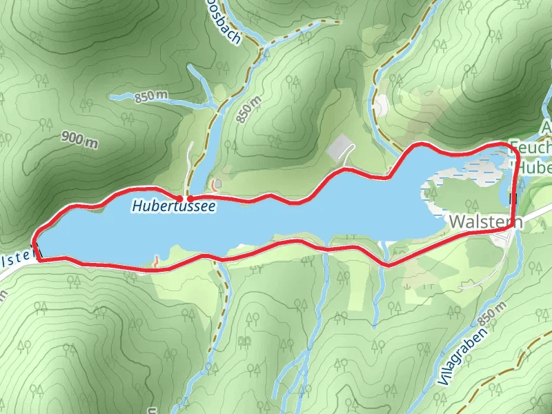 Hubertussee Lake Loop mobile static map
