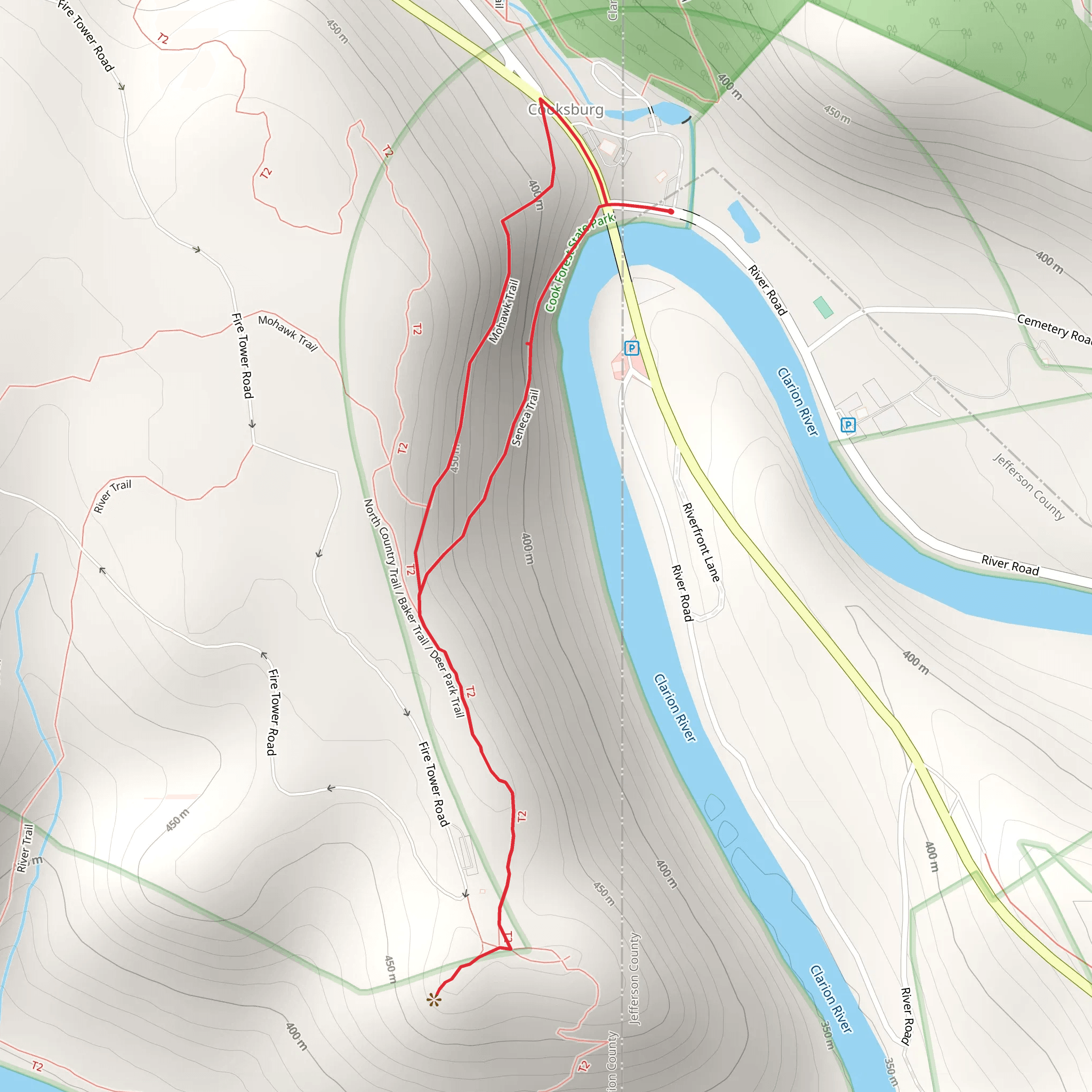 Lookout Tower from River Road mobile static map