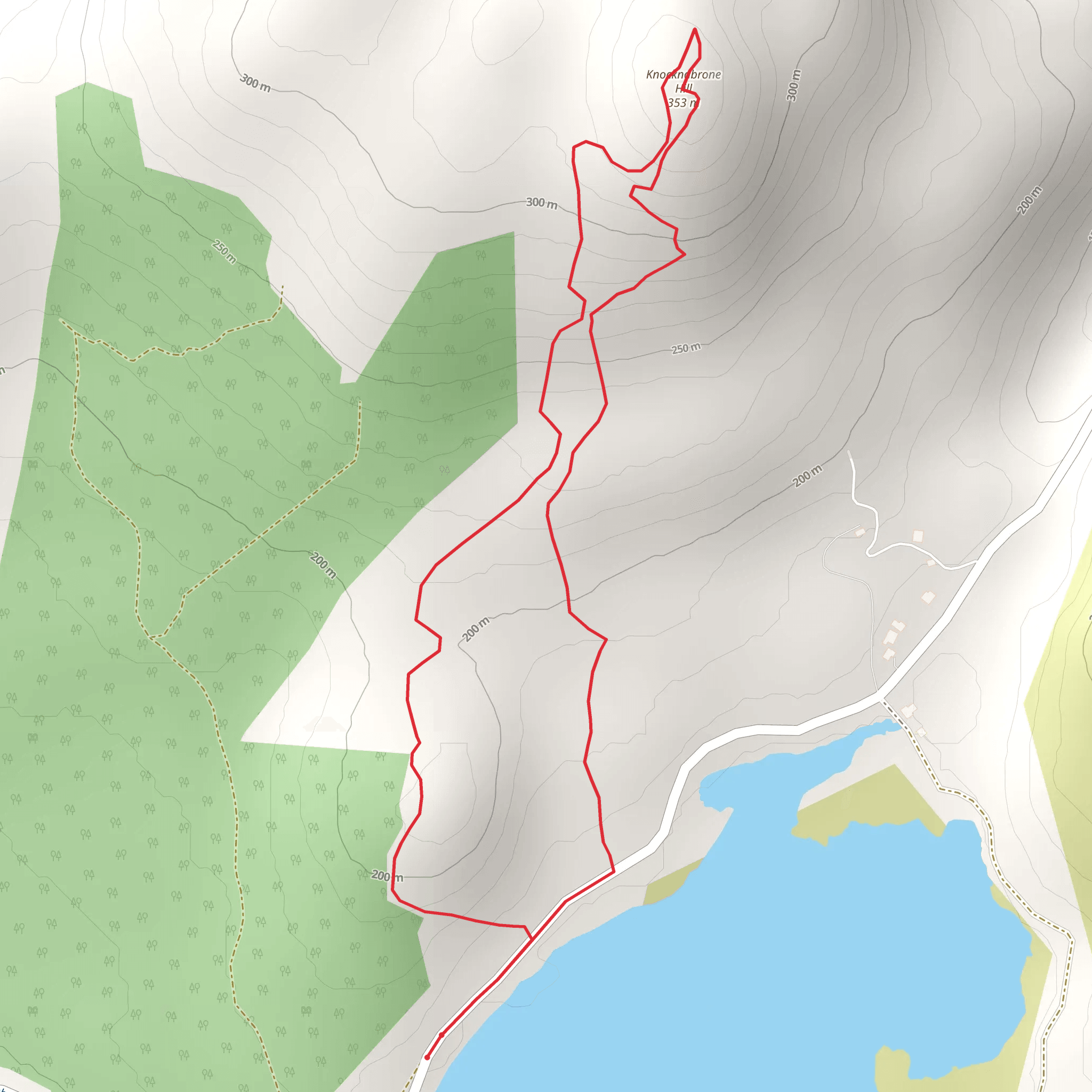 Knocknabrone Hill Loop from Lough Acoose mobile static map