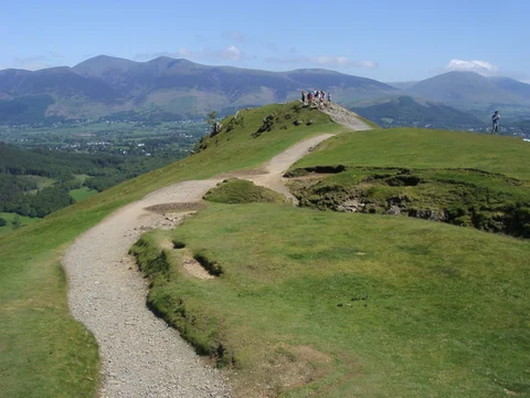 An image depicting the trail Cat Bells, Manesty Park and Myrtle Bay Loop and its surrounding area.