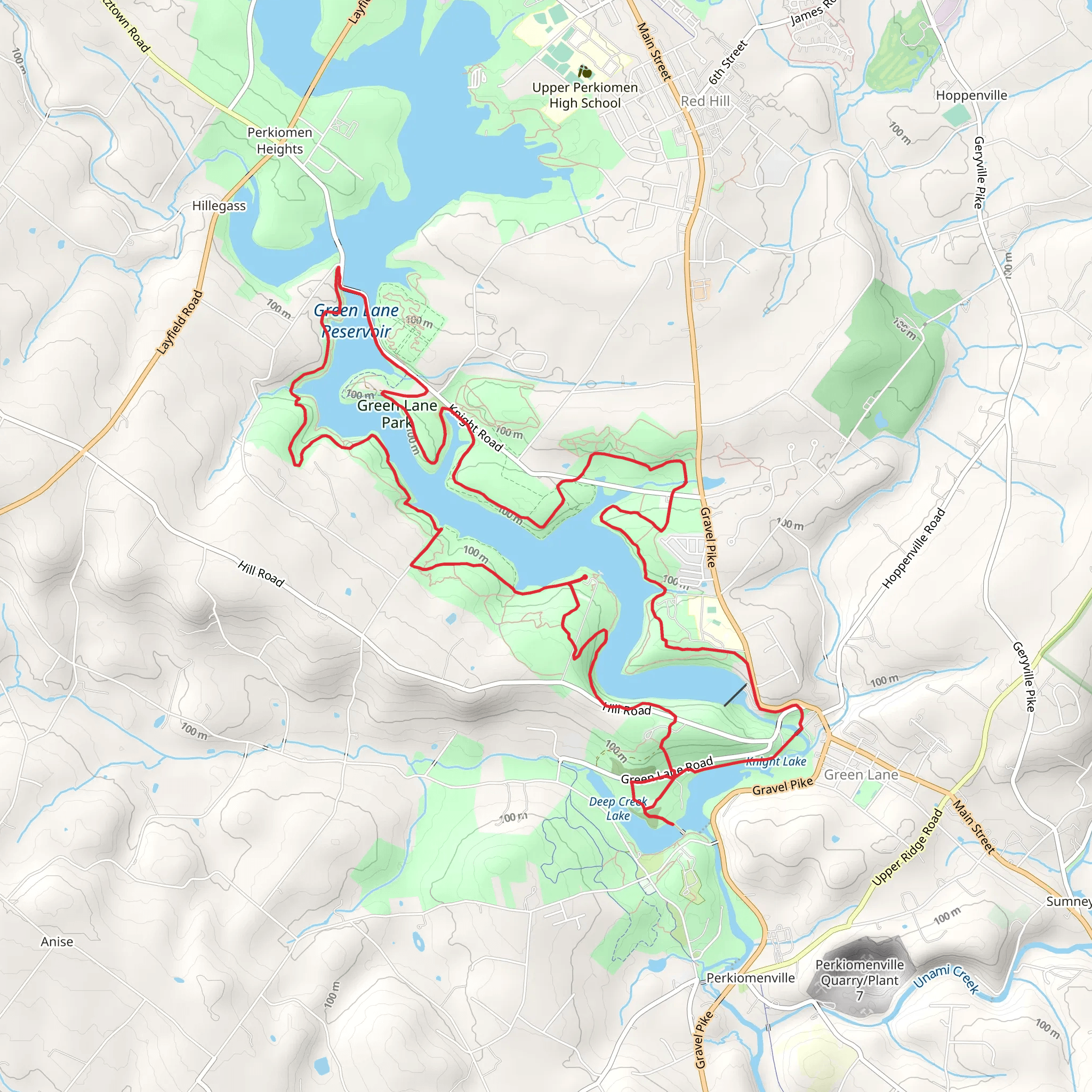 Perkiomen Creek Loop Trail - Perkiomenville mobile static map
