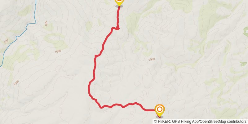 Mt Difficulty Track - One Way Option stage 1 Map