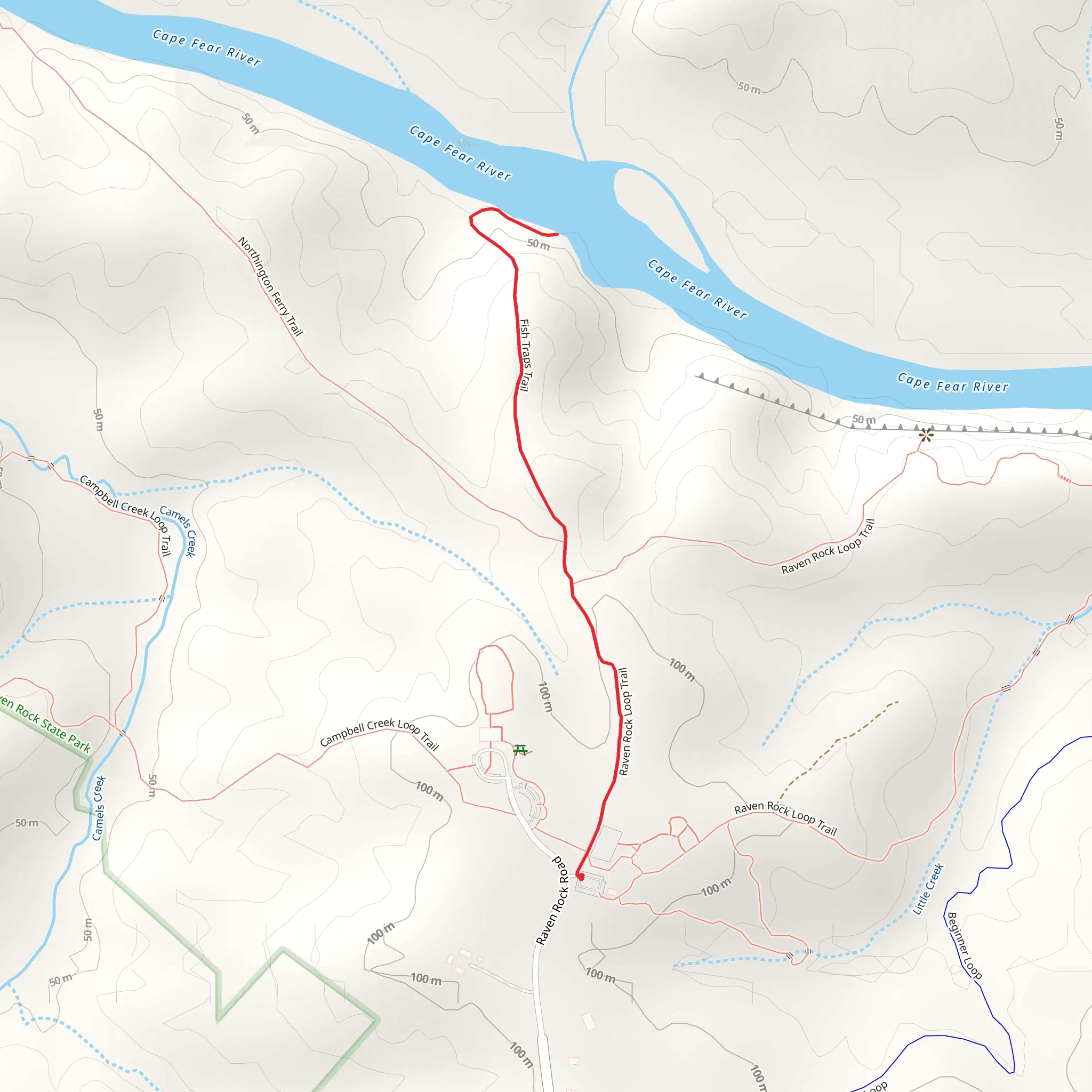 Fish Traps Trail mobile static map