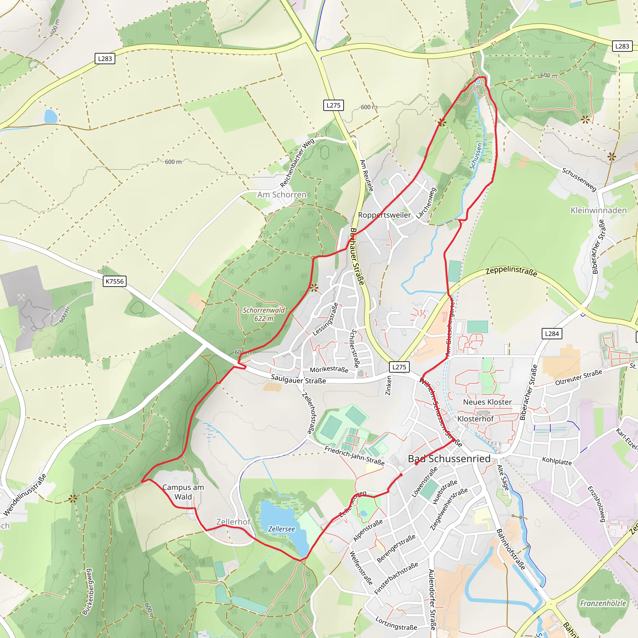 Zellersee via Bad Schussenried Loop mobile static map