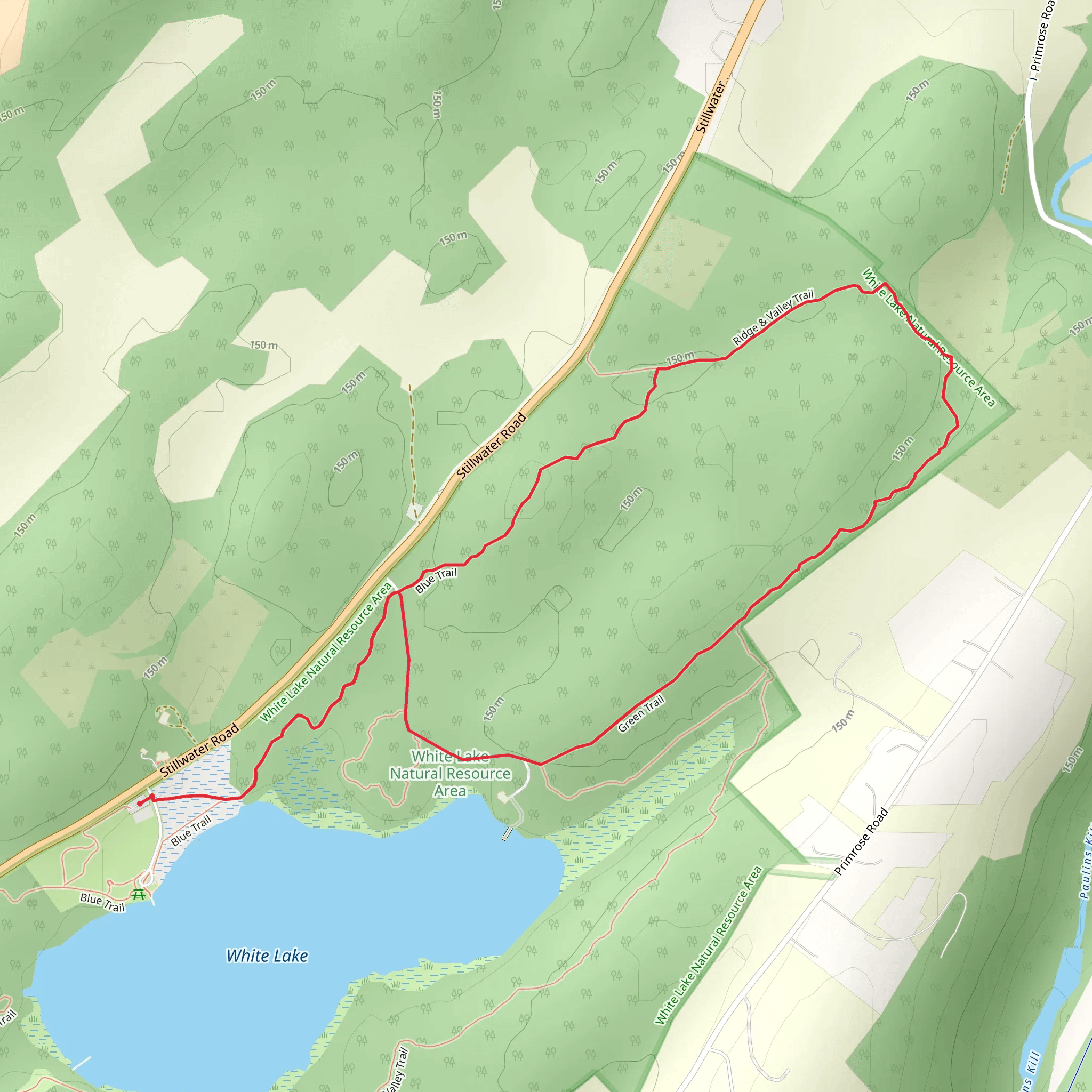 Blue and Green Loop Trail mobile static map