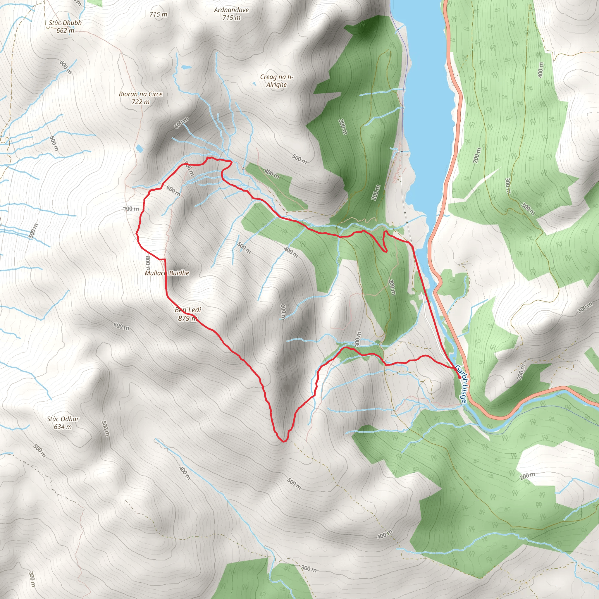 Ben Ledi Loop from Lubnaig mobile static map
