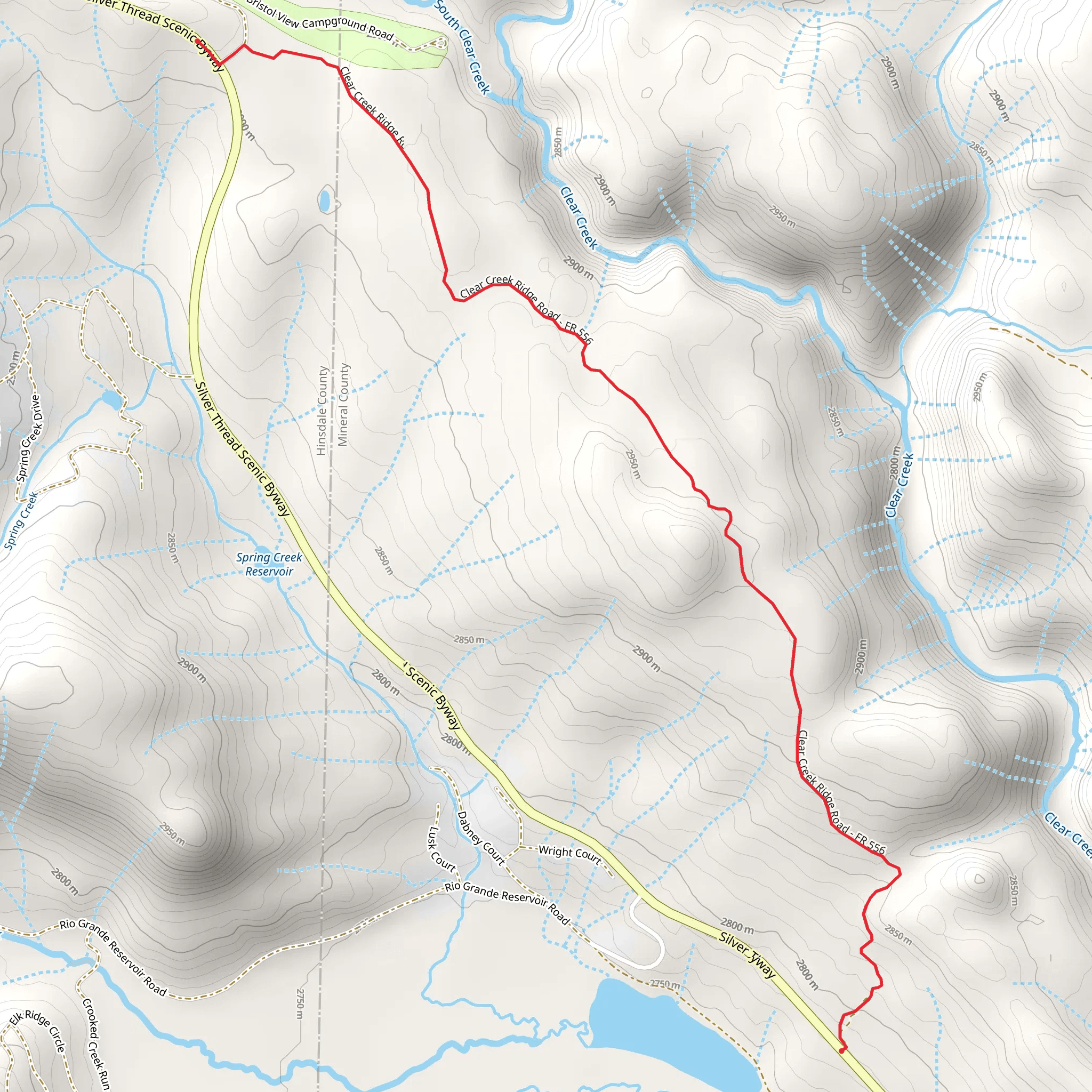 Silver Thread Scenic Byway Point to Point mobile static map