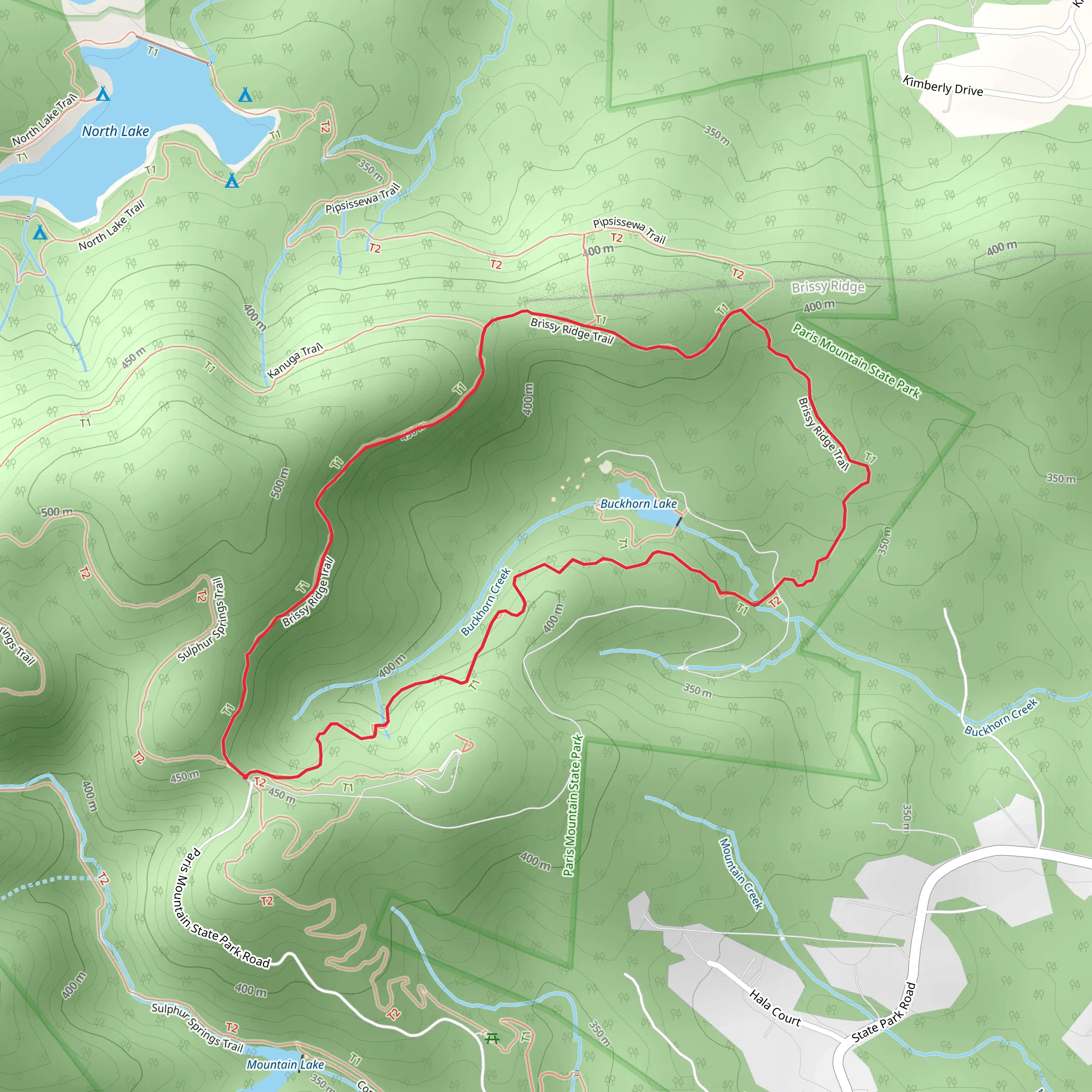 Brissy Ridge Loop Trail mobile static map