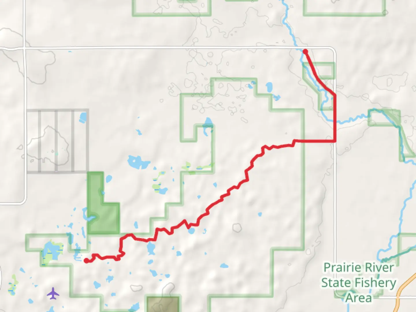 An image depicting the trail Ice Age Trail - Horn Lake and its surrounding area.