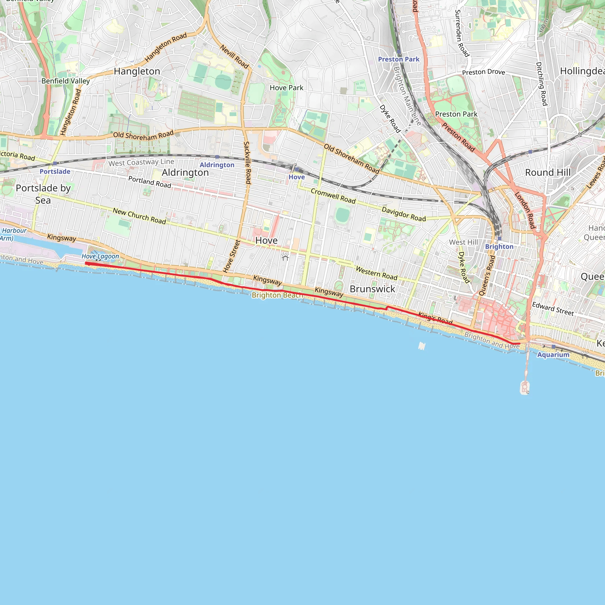 Brighton Beach mobile static map