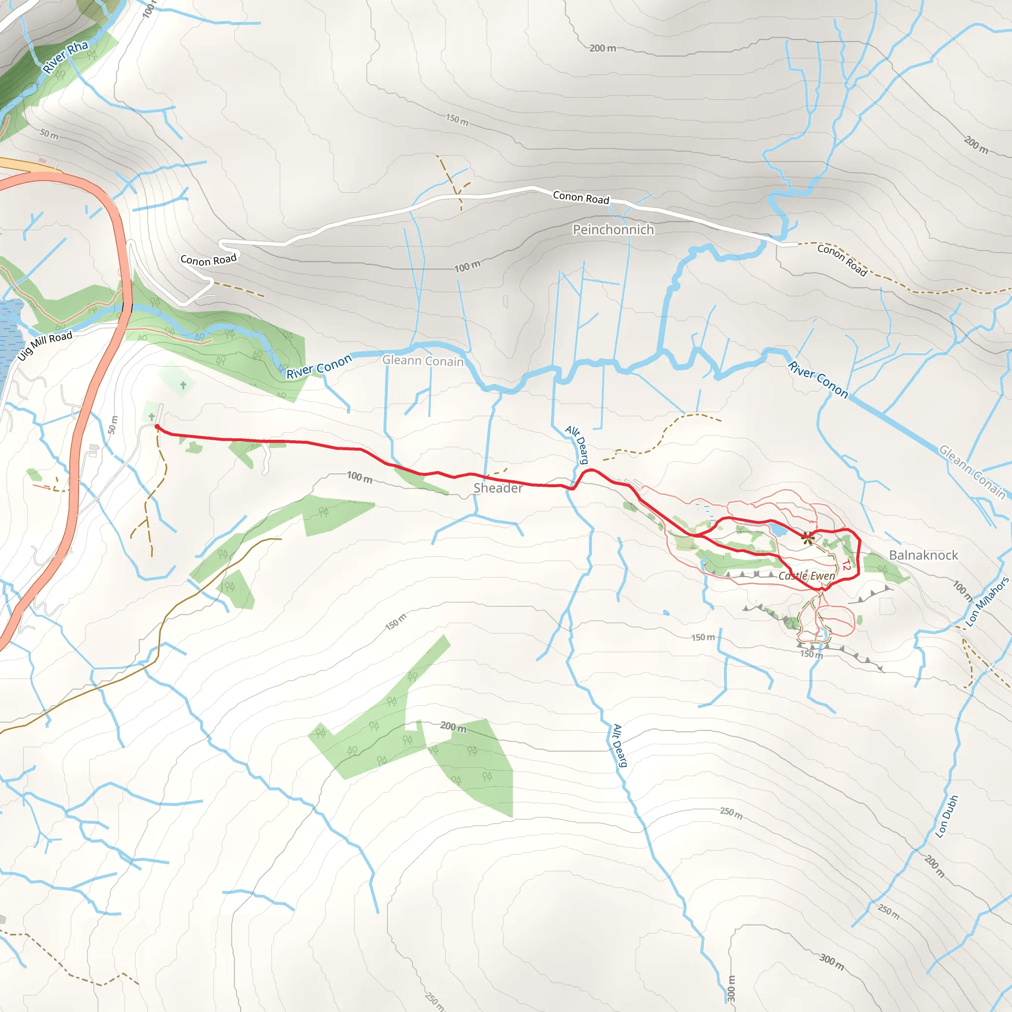 Fairy Glen Skye Walk mobile static map