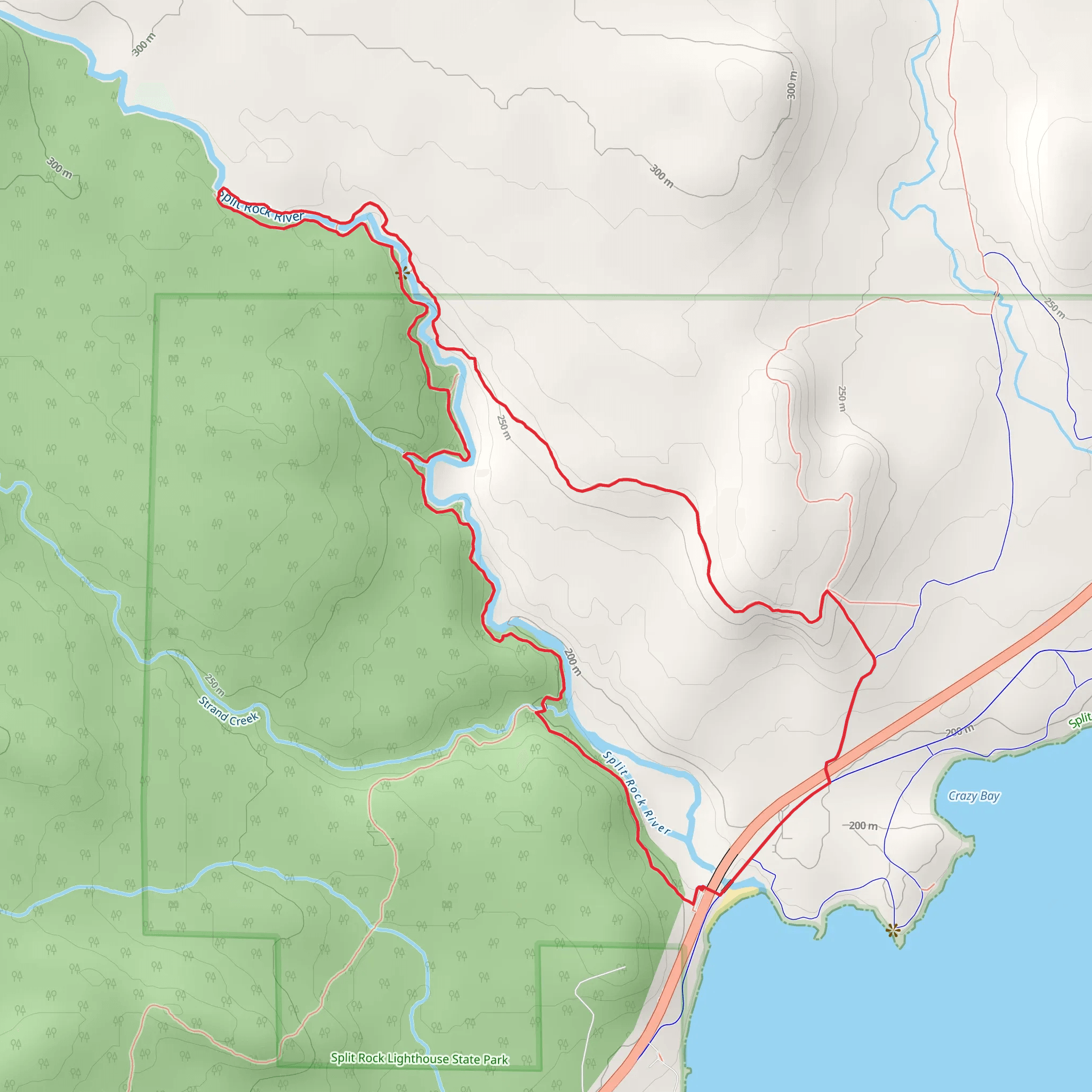 Superior Hiking Loop Trail mobile static map