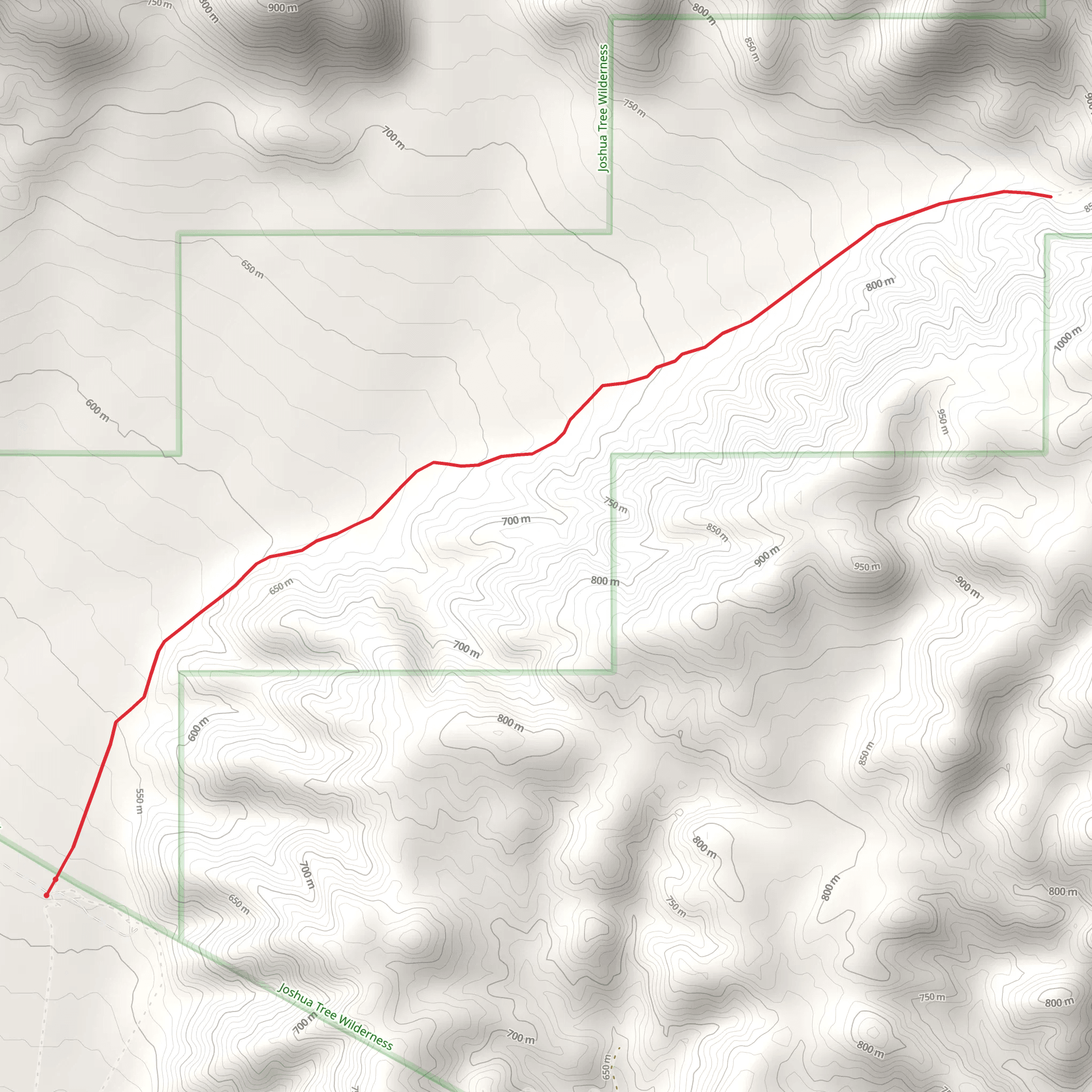 Fan Hill Wash Trail mobile static map
