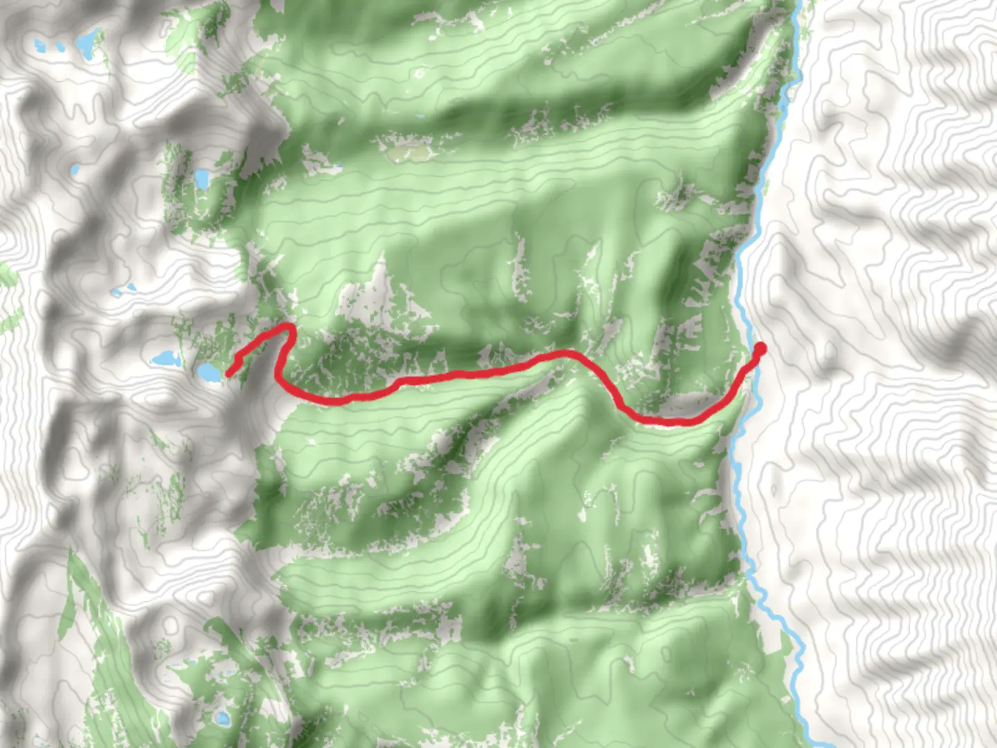 An image depicting the trail Crow Creek Lake Trail and its surrounding area.