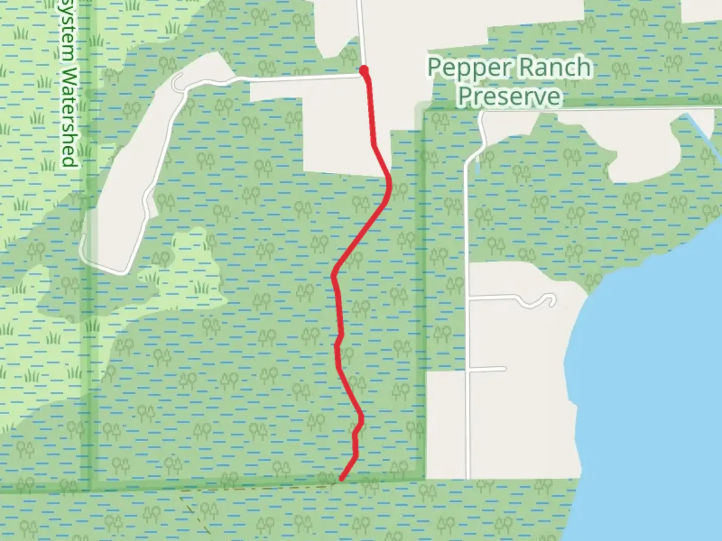 An image depicting the trail Walk beside Lake Trafford - Pepper Road and its surrounding area.