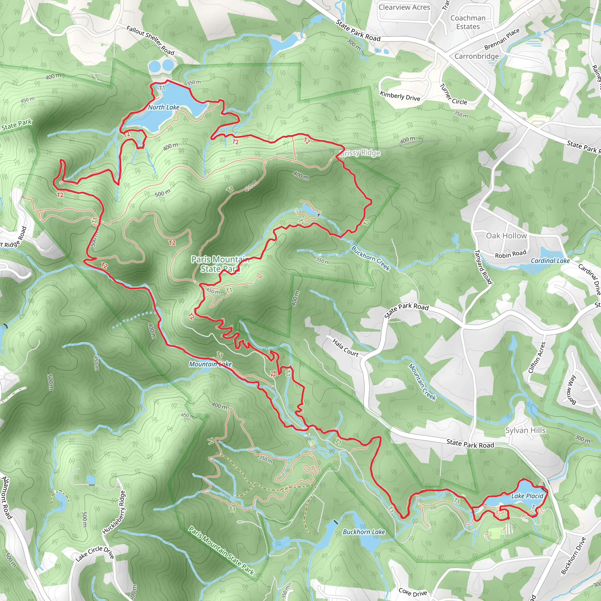 Lake Placid, Sulphur Springs Trail and North Lake Loop mobile static map