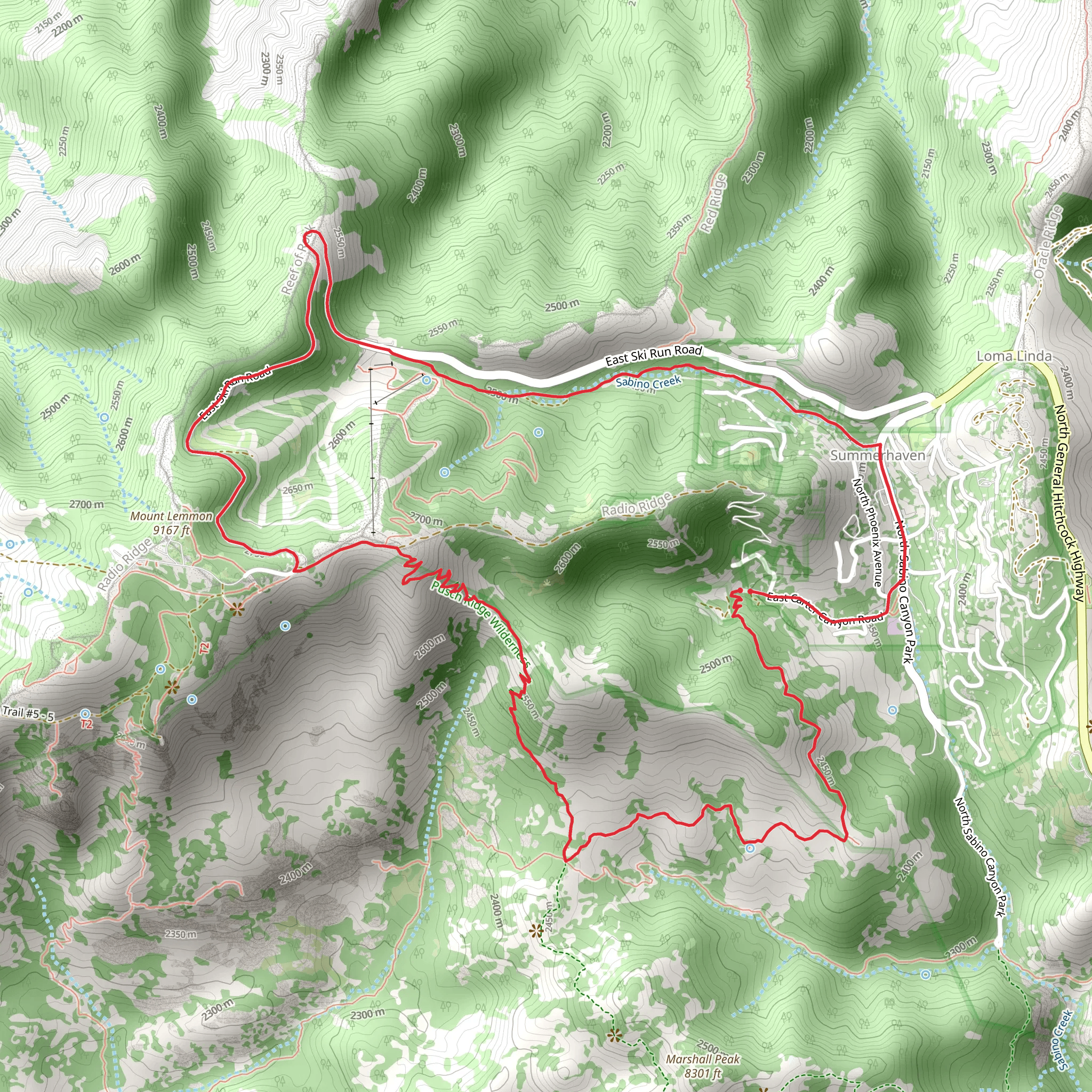 Mint Spring, Aspen and Aspen Draw Loop Trail mobile static map