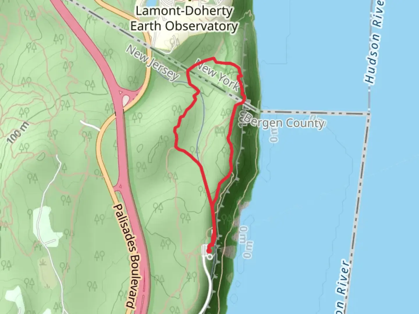 An image depicting the trail Long Path and Trail C Loop and its surrounding area.
