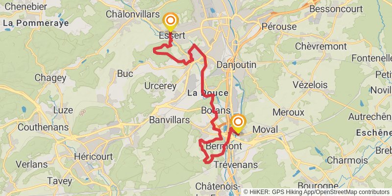 GR de Pays - Randonnée des Forts stage 2 Map