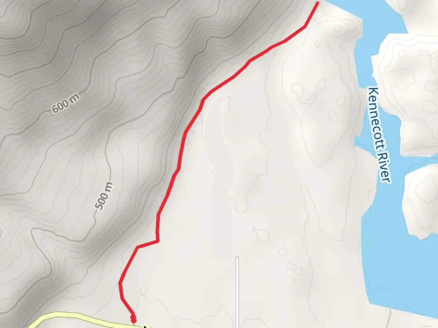 An image depicting the trail Kennecott River View and its surrounding area.