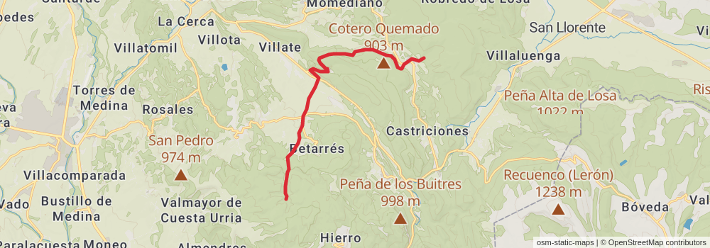 GR 186 Caminos de Medina stage 2 Map