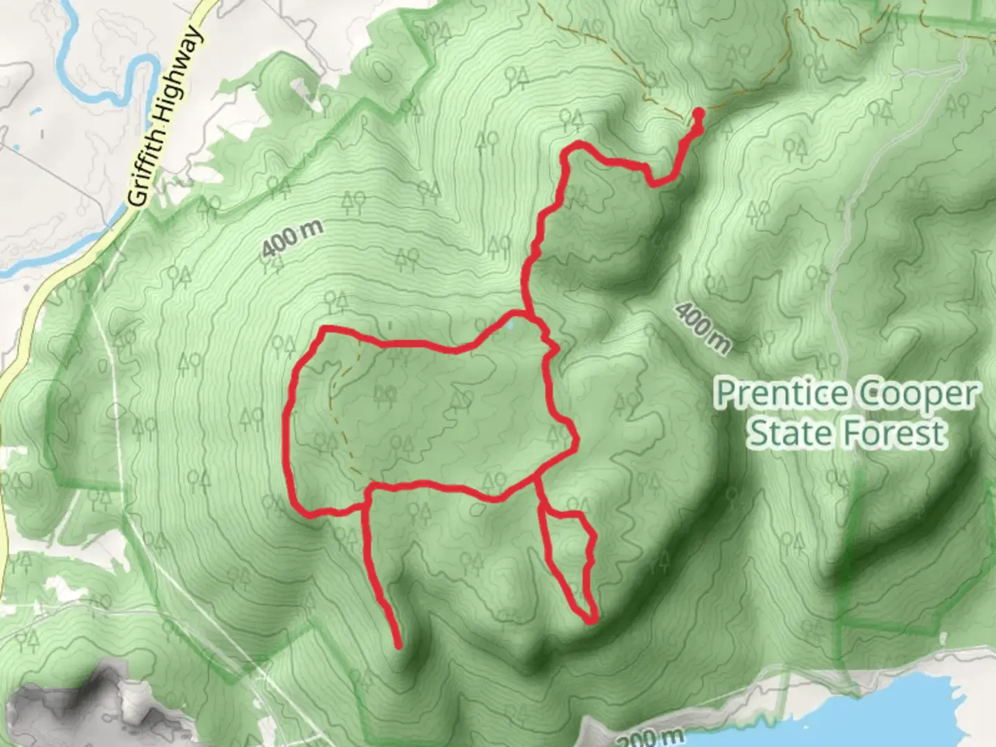 An image depicting the trail Inman, Moore Ridge Road and Limeklln Loop and its surrounding area.