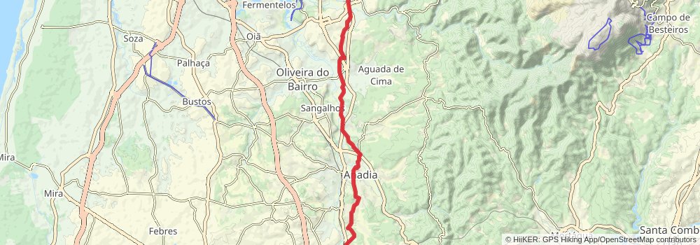 Camino Portugues da Costa stage 14 Map