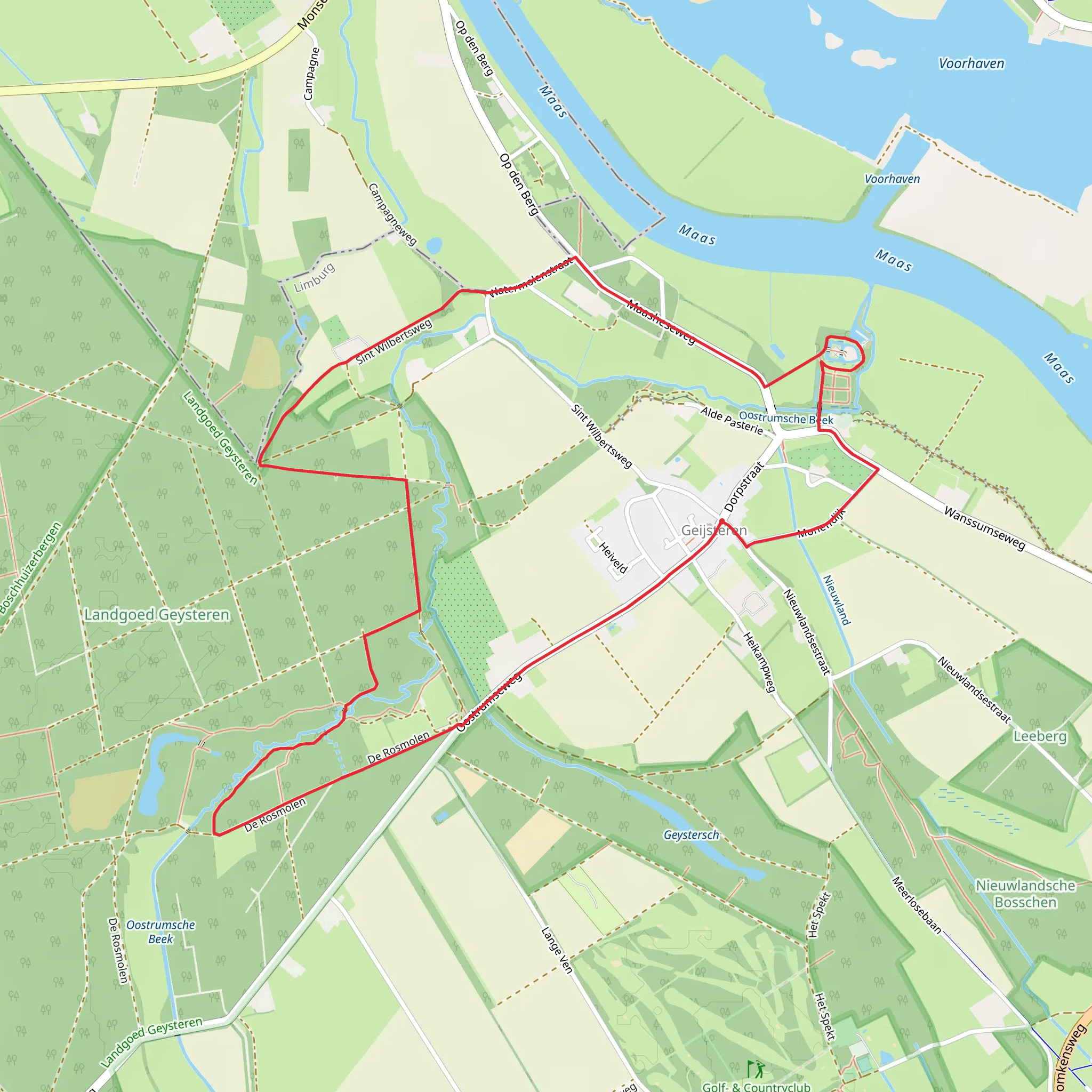 Kasteel Geijsteren and Holtmeulen Loop mobile static map