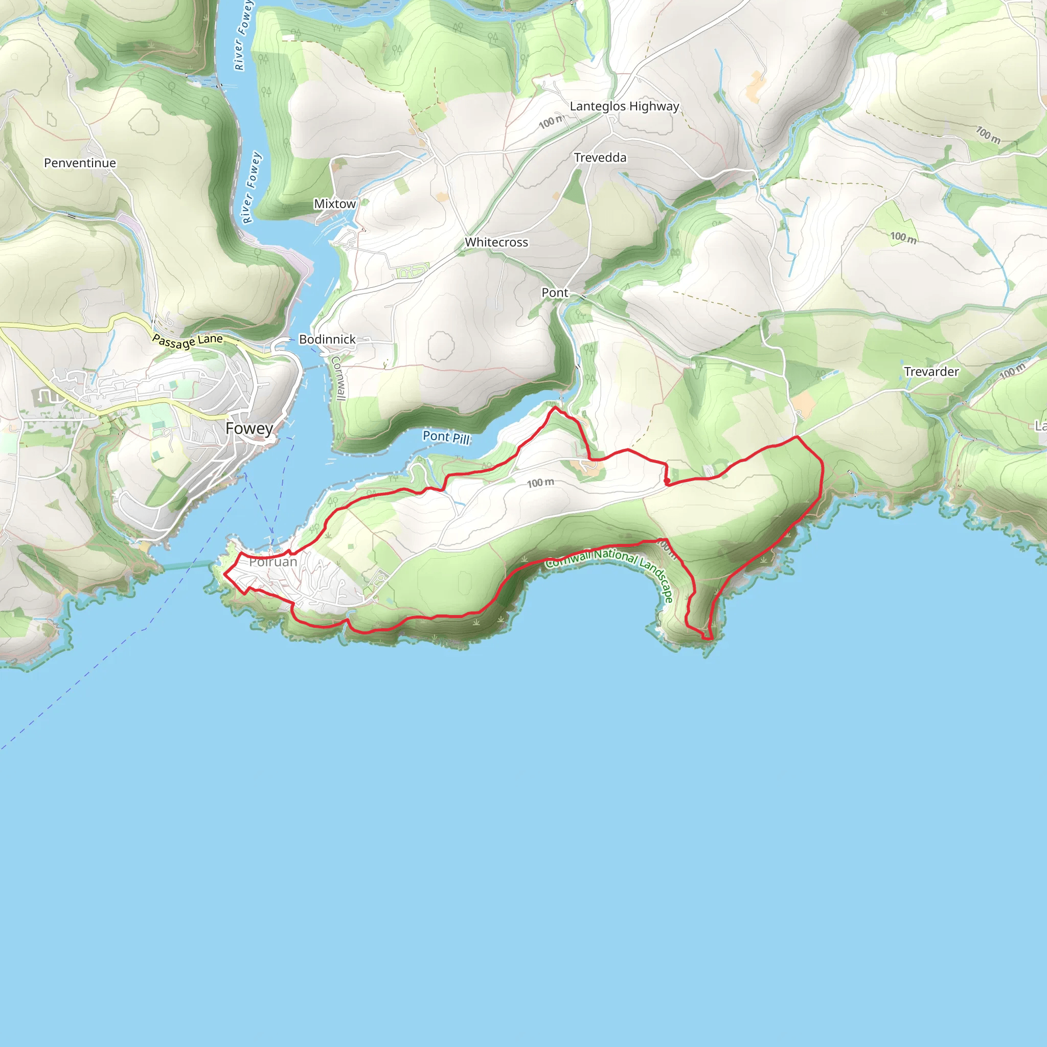 Pencarrow Head, Pencalenick Loop mobile static map