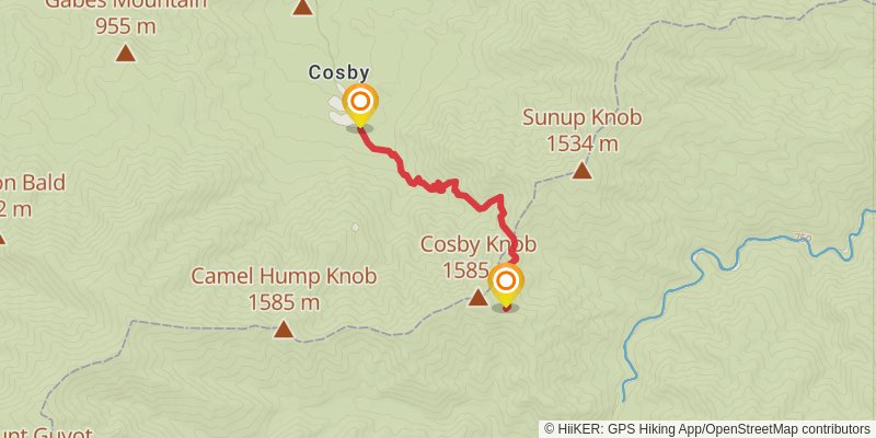 Snake Den Ridge Low Gap Trail stage 2 Map