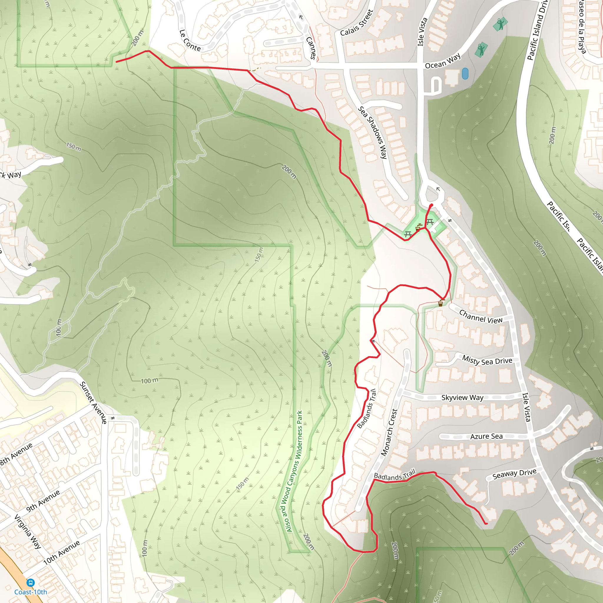 Badlands Trail mobile static map