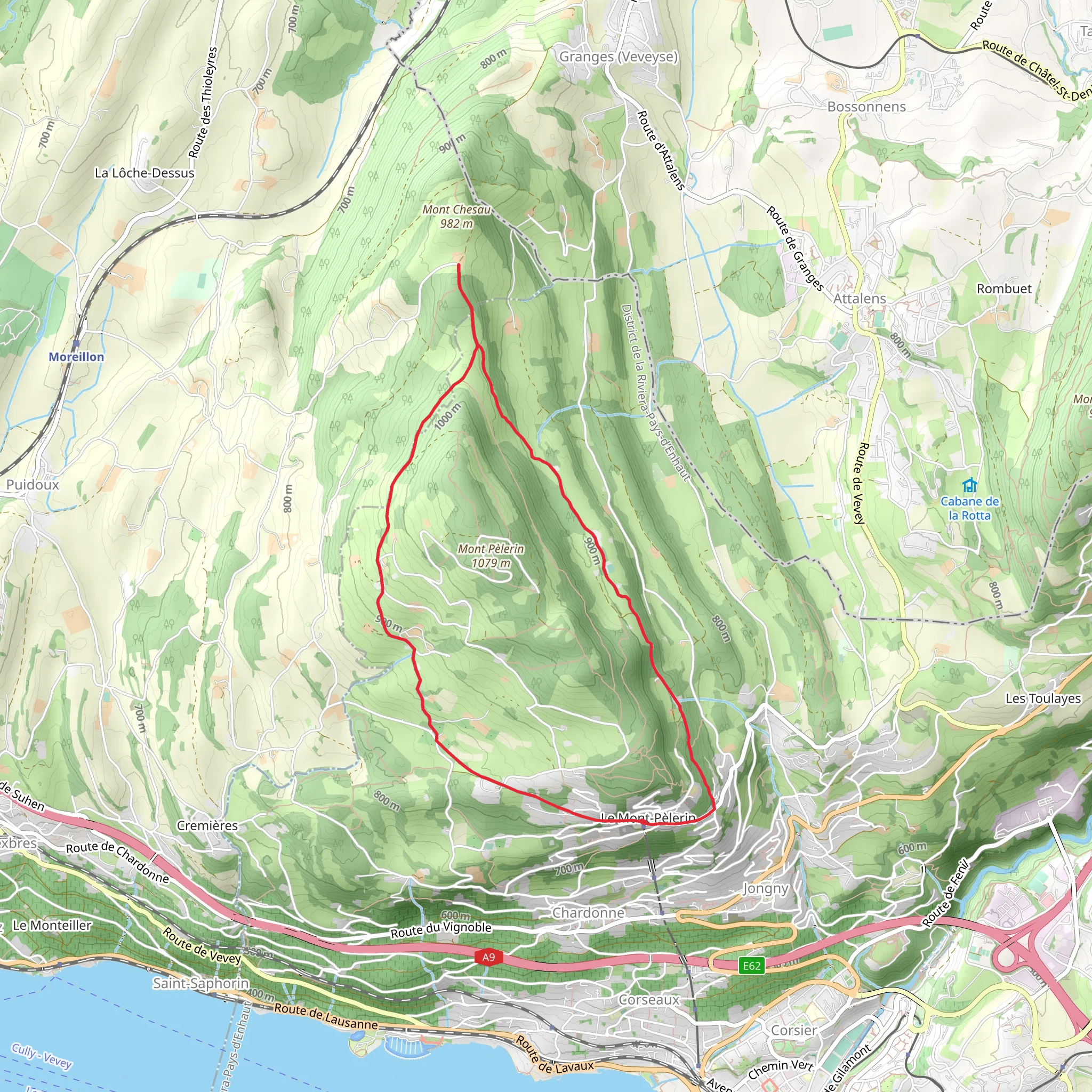 Mont Pélerin mobile static map