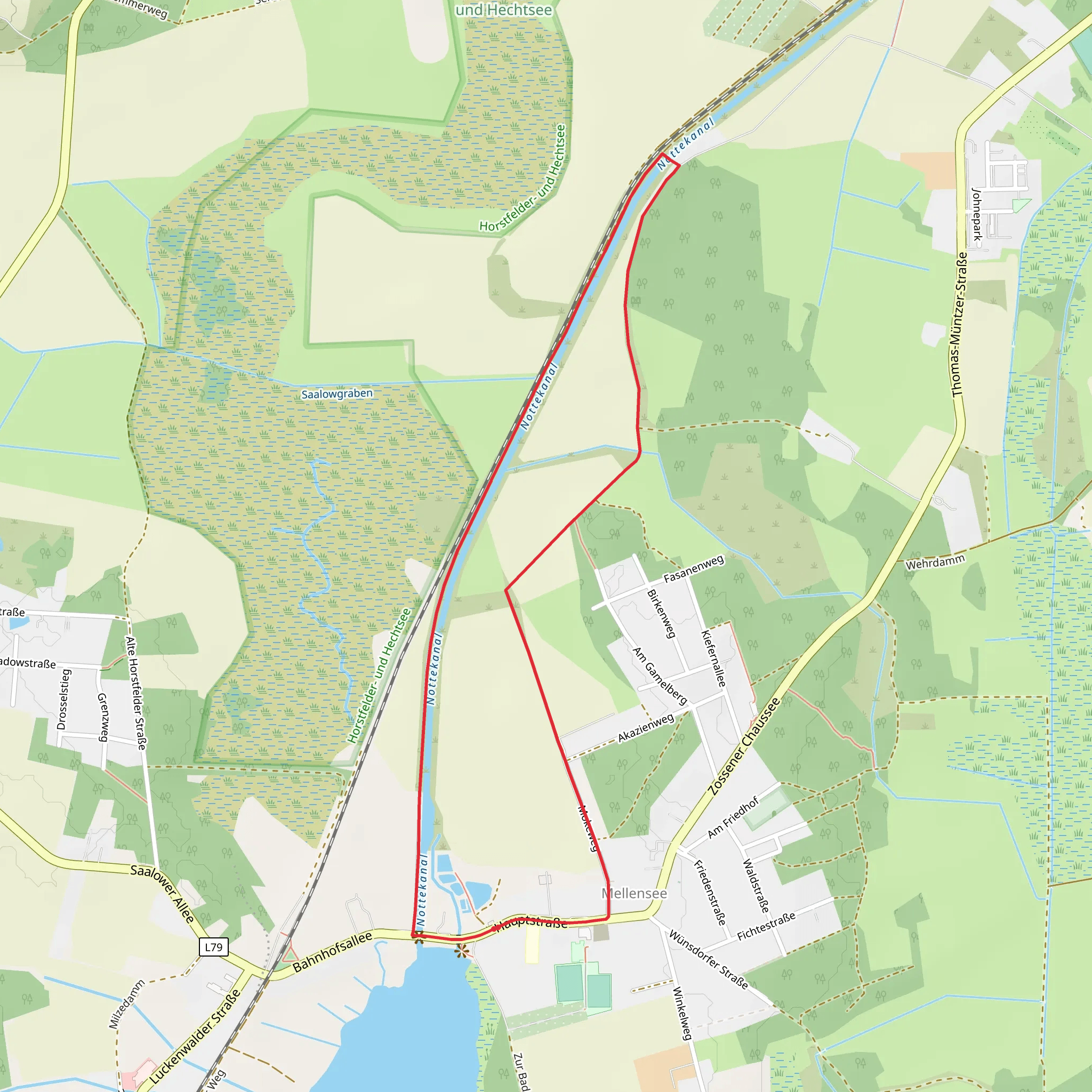 Fontaneweg and Baruther Linie Loop mobile static map