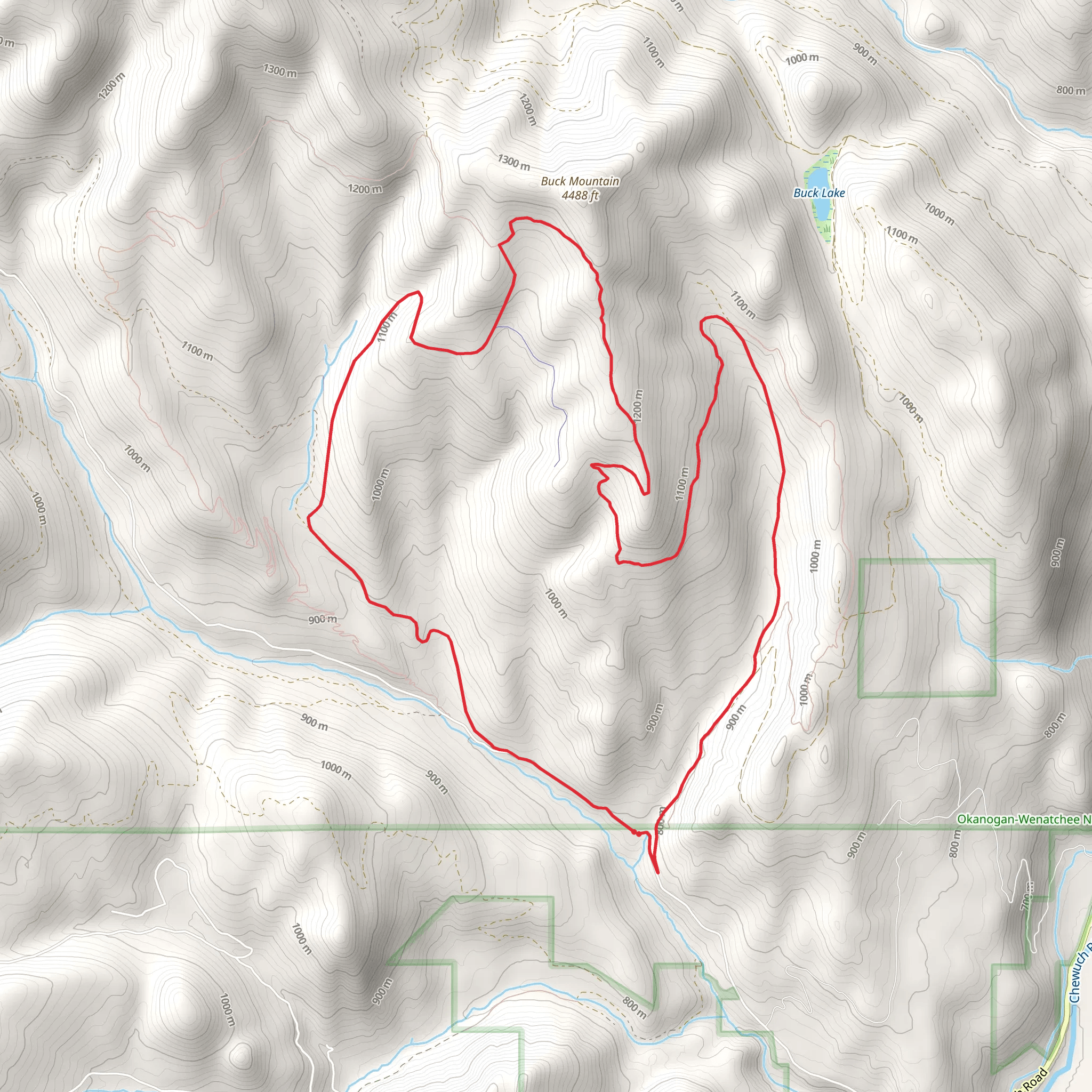 Cub Creek Road and Buck Mountain Loop mobile static map