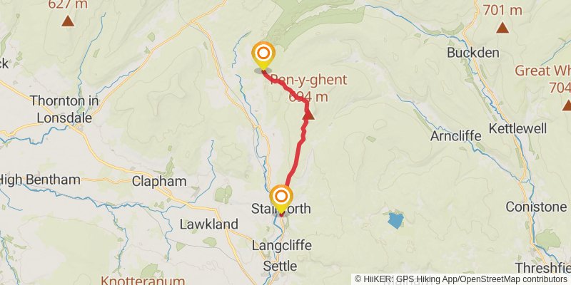 40 Miles Hostels and Peaks Walk stage 4 Map