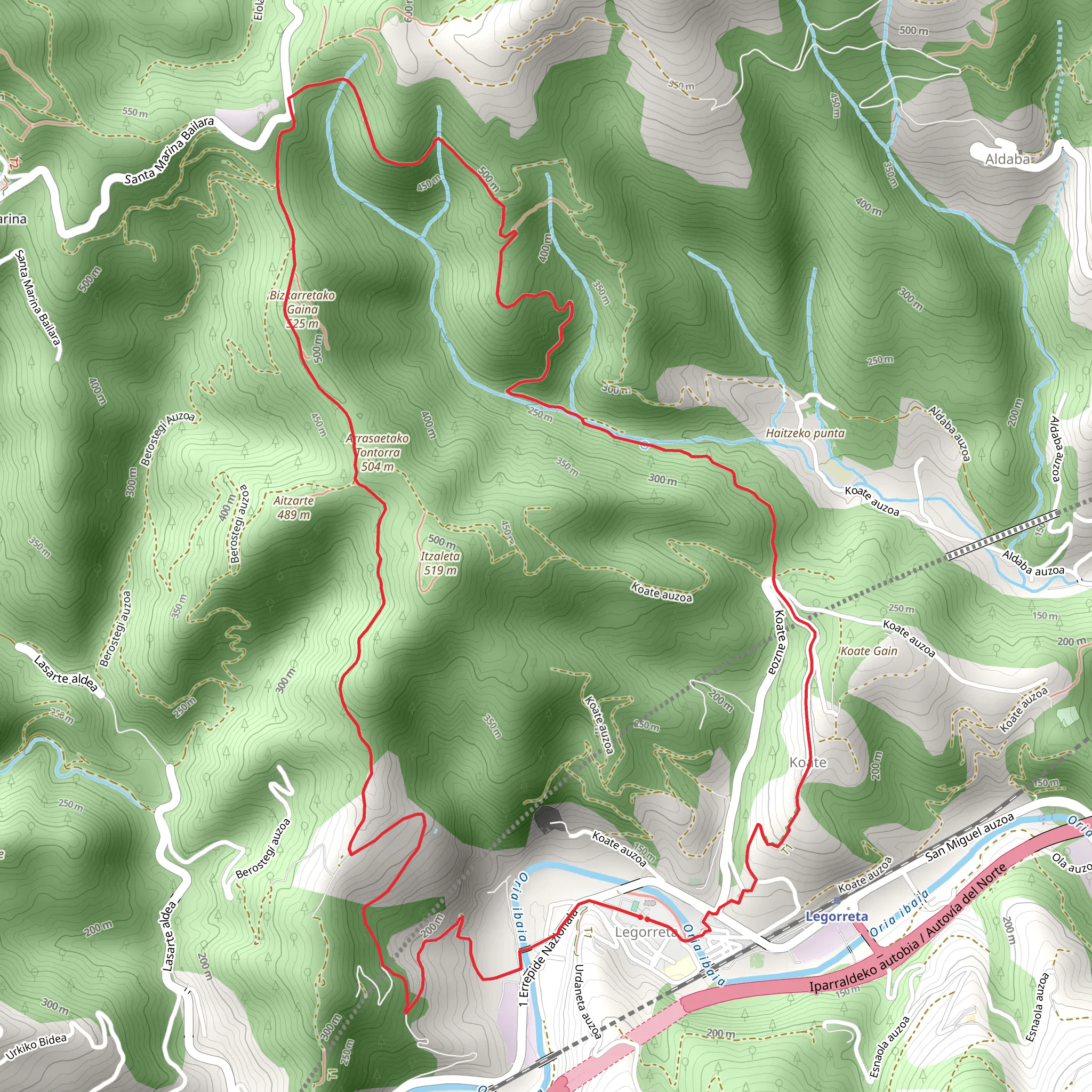 Burnigurutzeta Path PR GI 207 mobile static map
