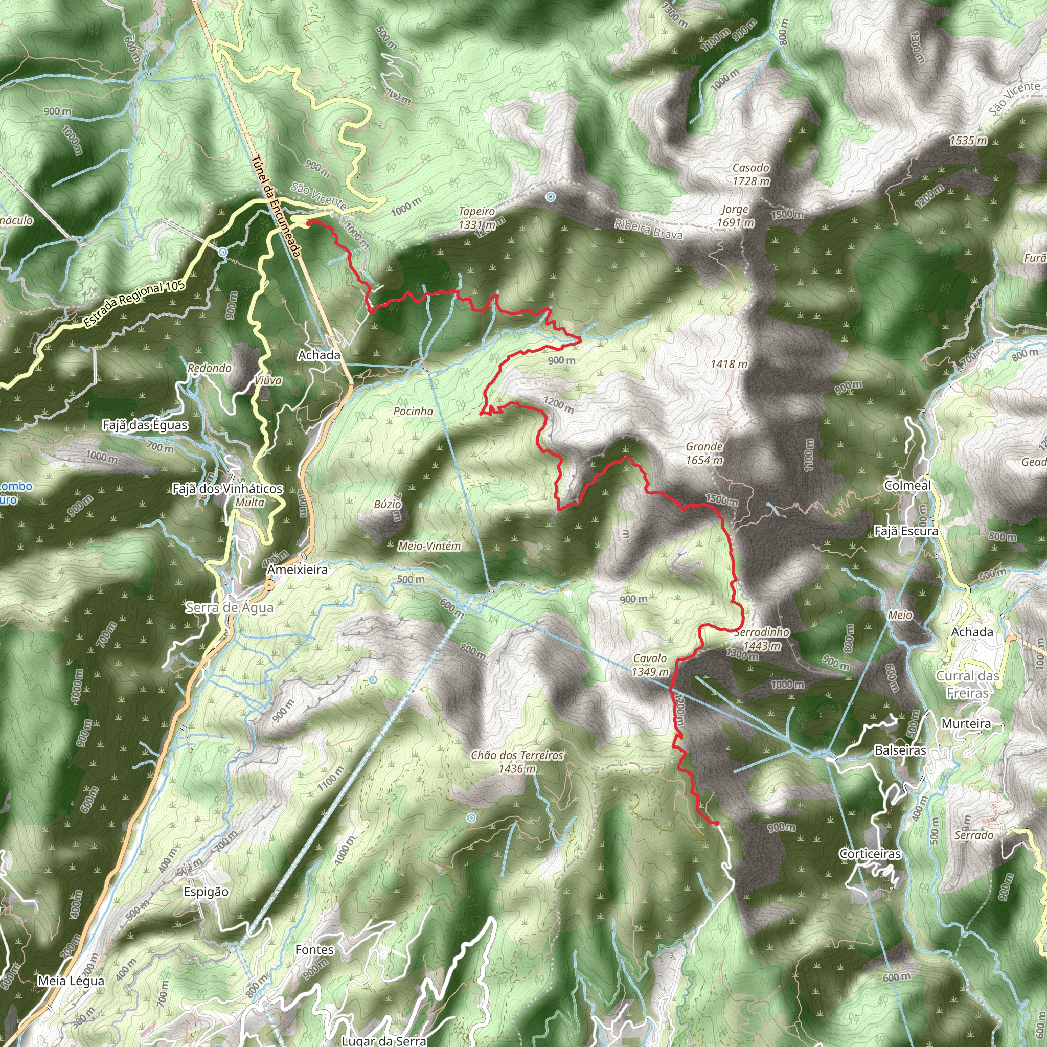 PR 12 Royal Path of Encumeada mobile static map