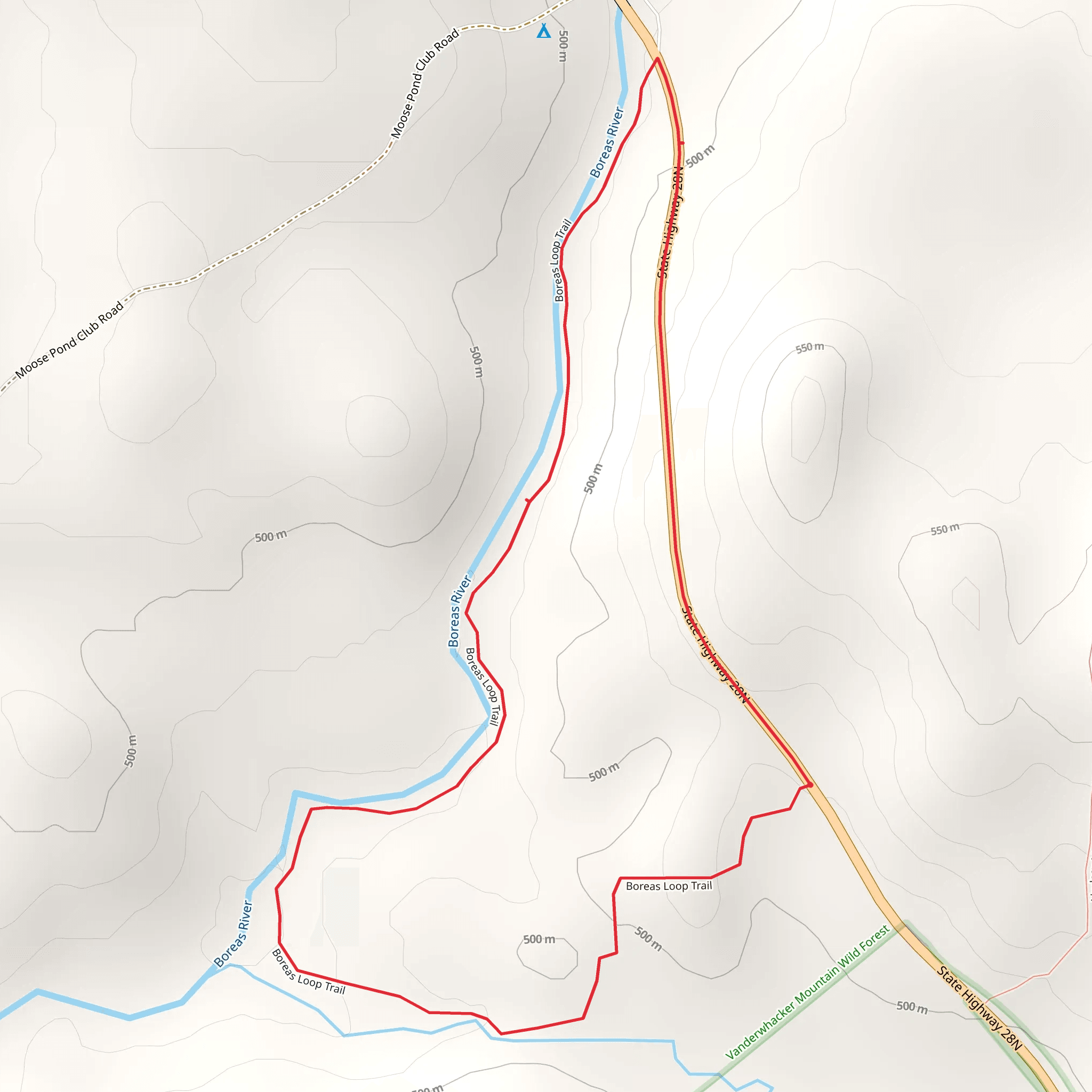 Boreas Loop Trail mobile static map