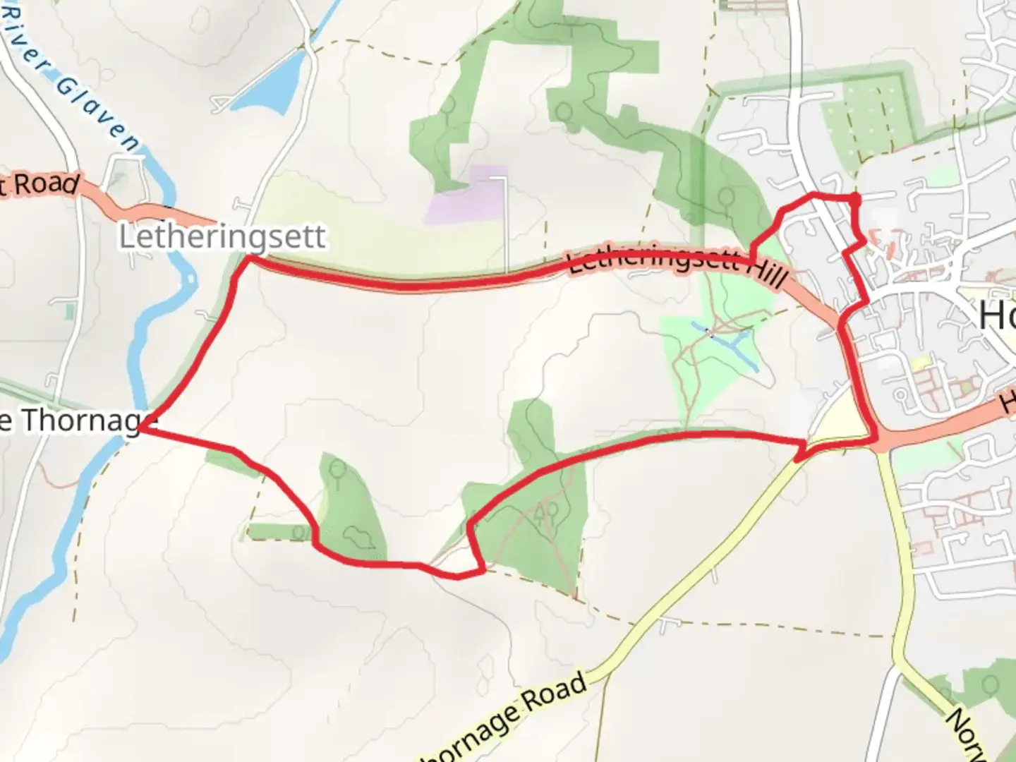 An image depicting the trail Common Hill Loop and its surrounding area.