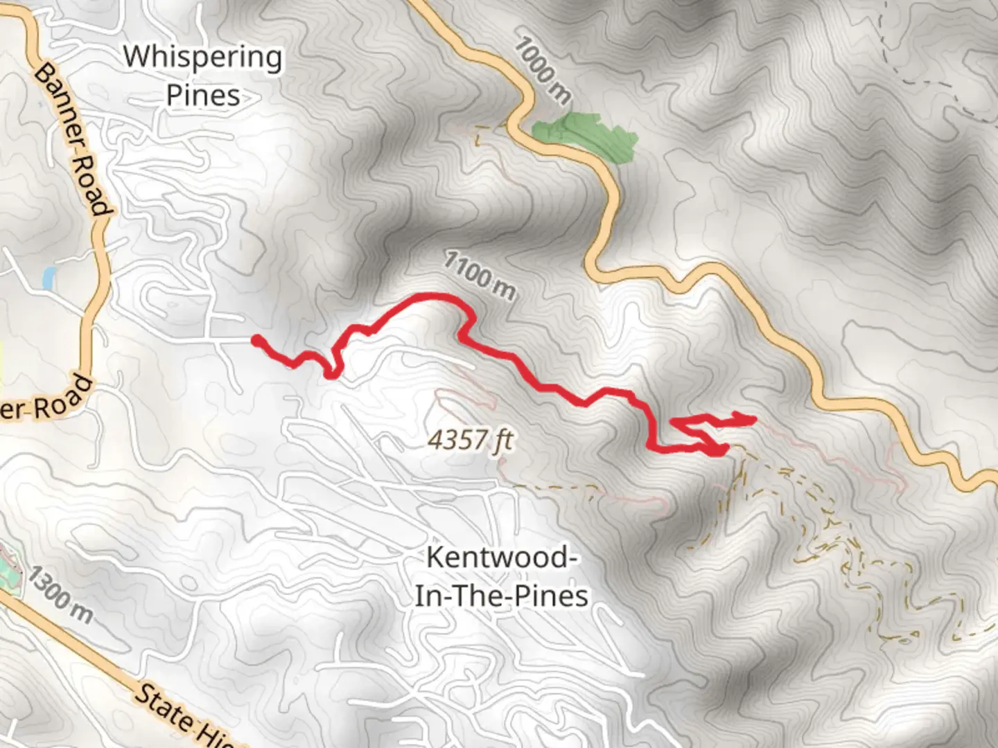 An image depicting the trail Old Banner Road Trail and its surrounding area.