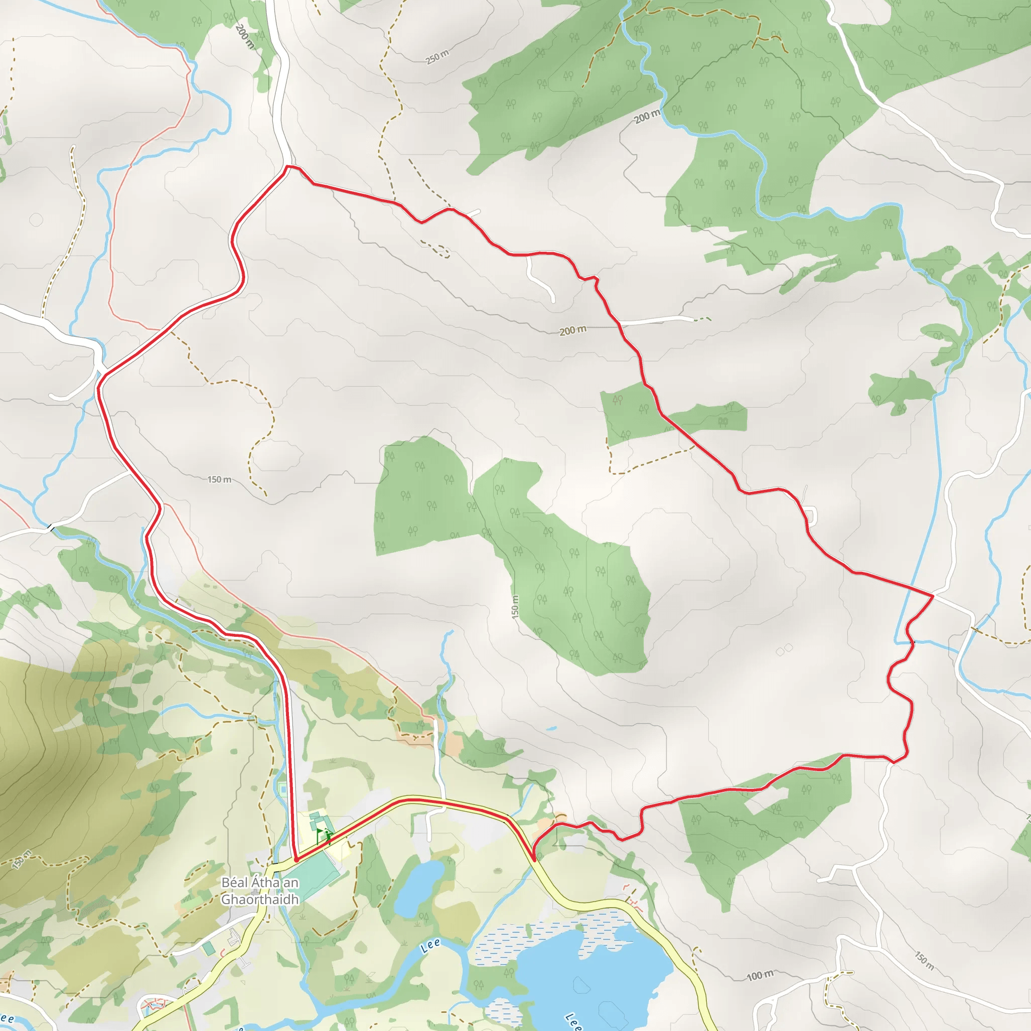 Ballingeary Loops – Eachros Loop mobile static map