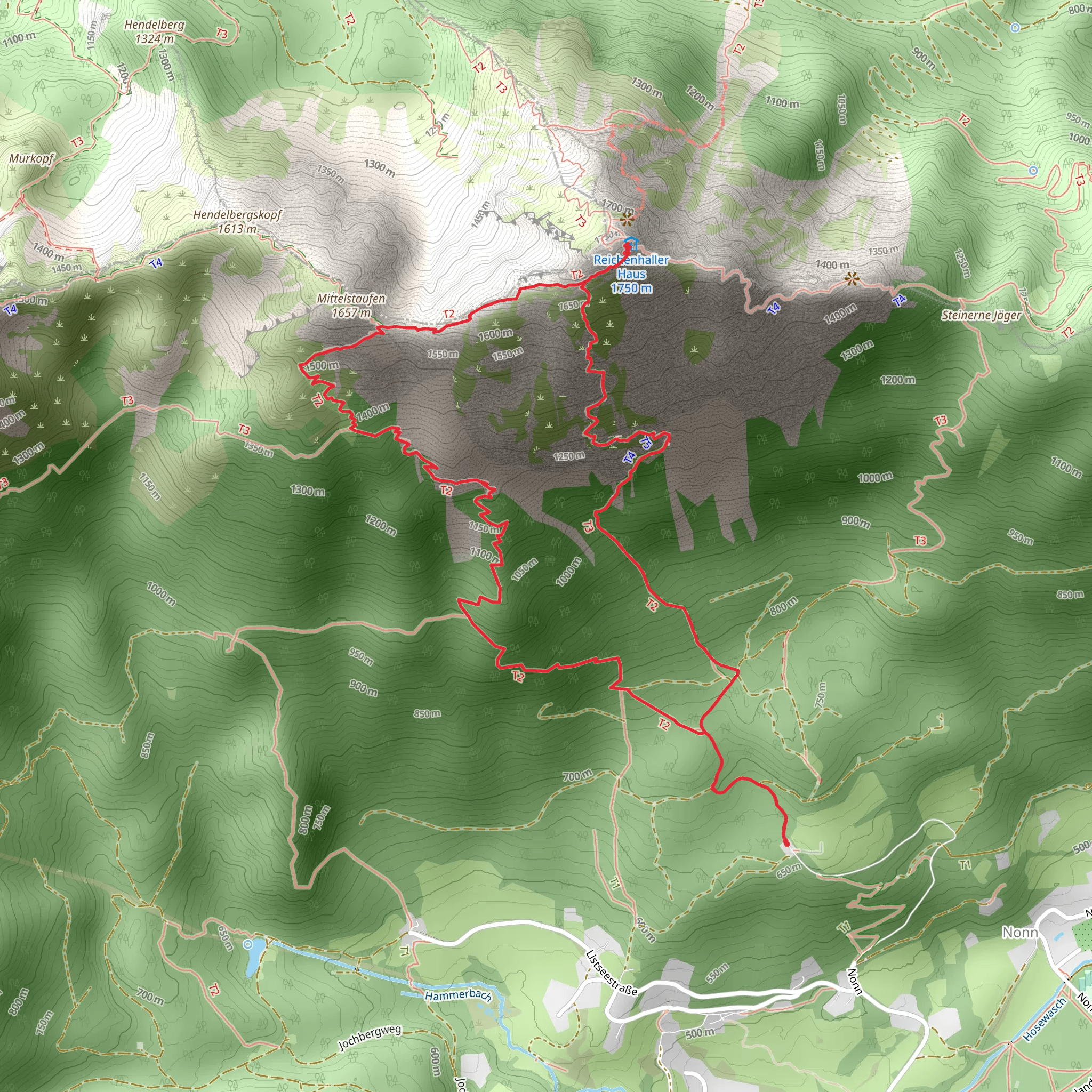 Hochstaufen Peak Loop via Bartlmahd mobile static map